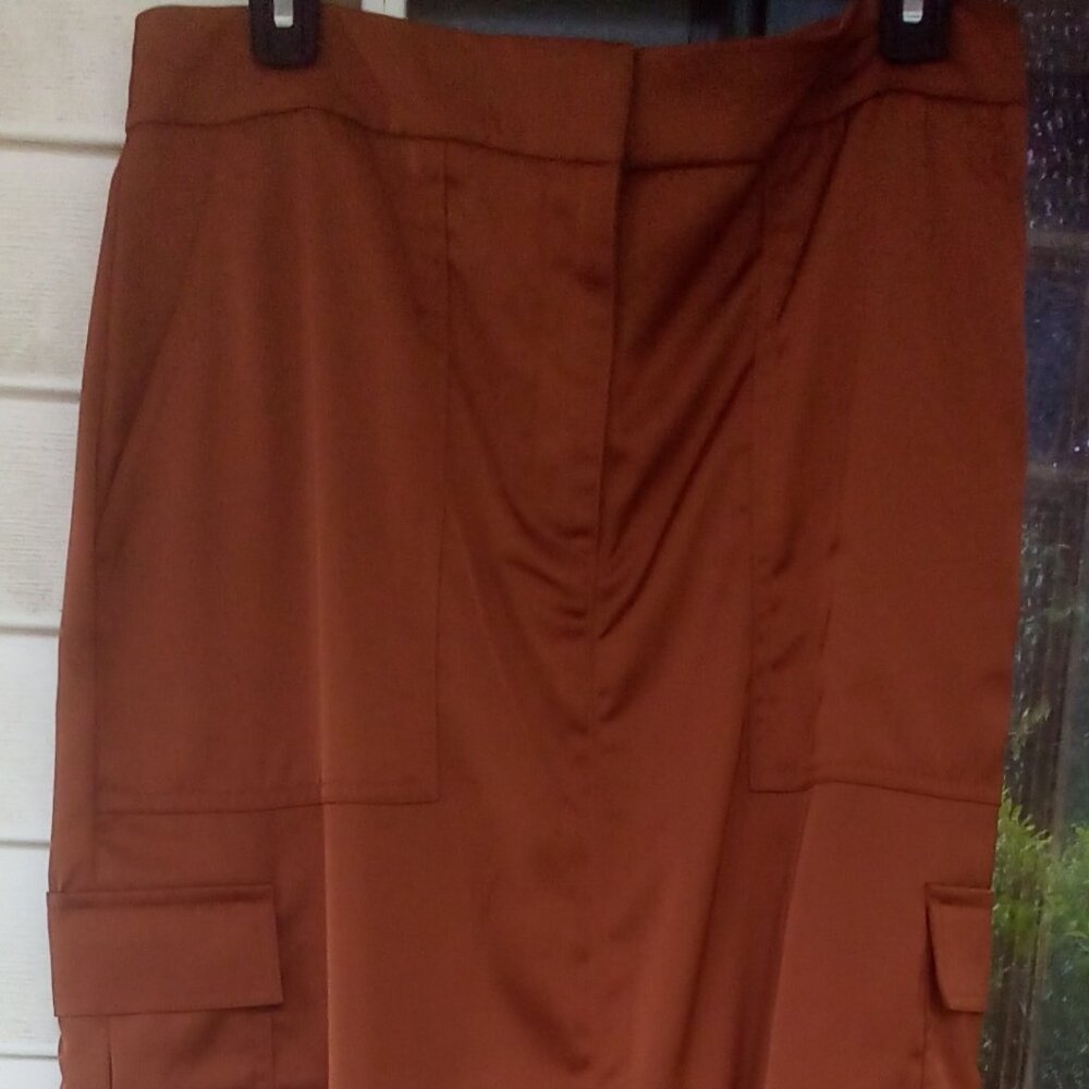👜House of Harlow 1960 Copper Cargo Maxi Skirt Size: M NWT